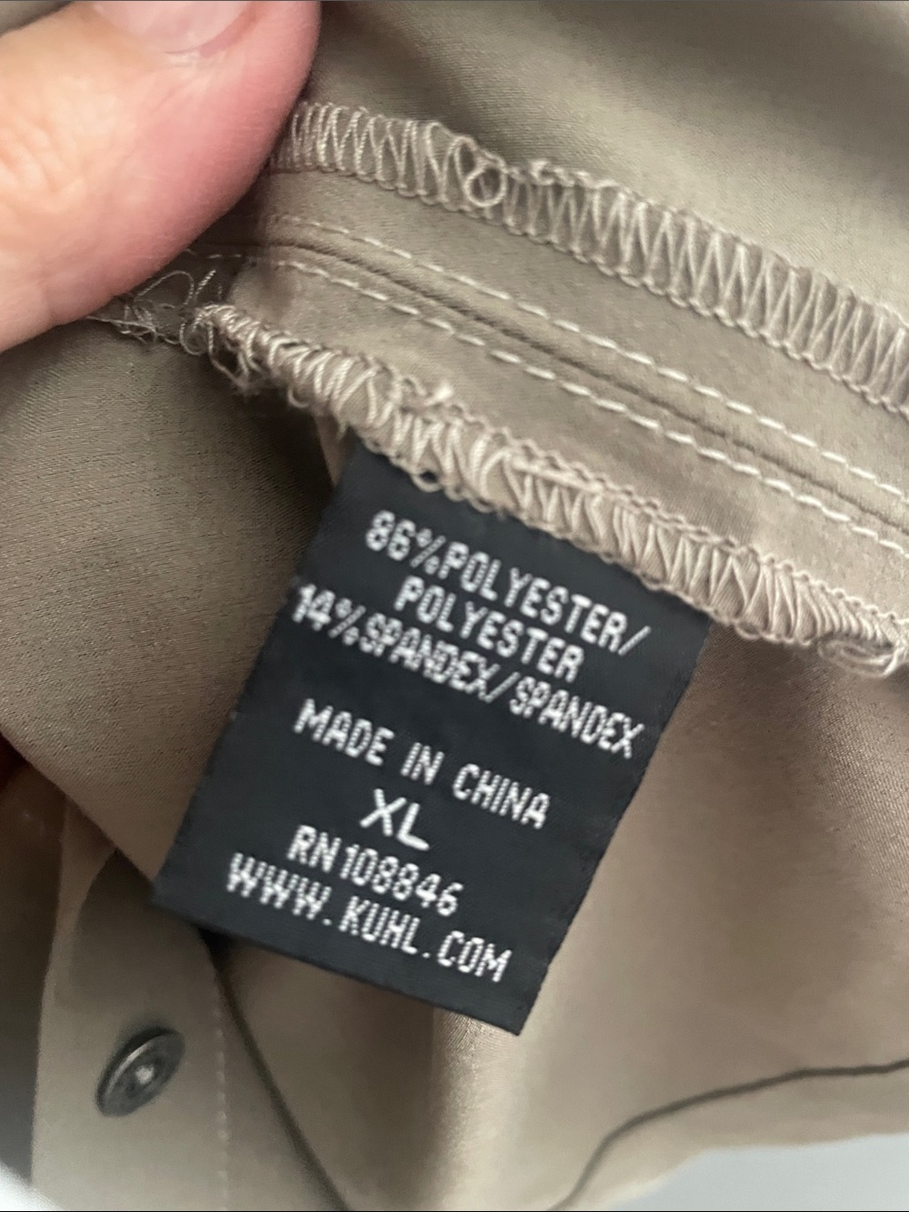 Kuhl Men's Long Sleeve Button-Down Shirt in Taupe - Picture 5 of 8